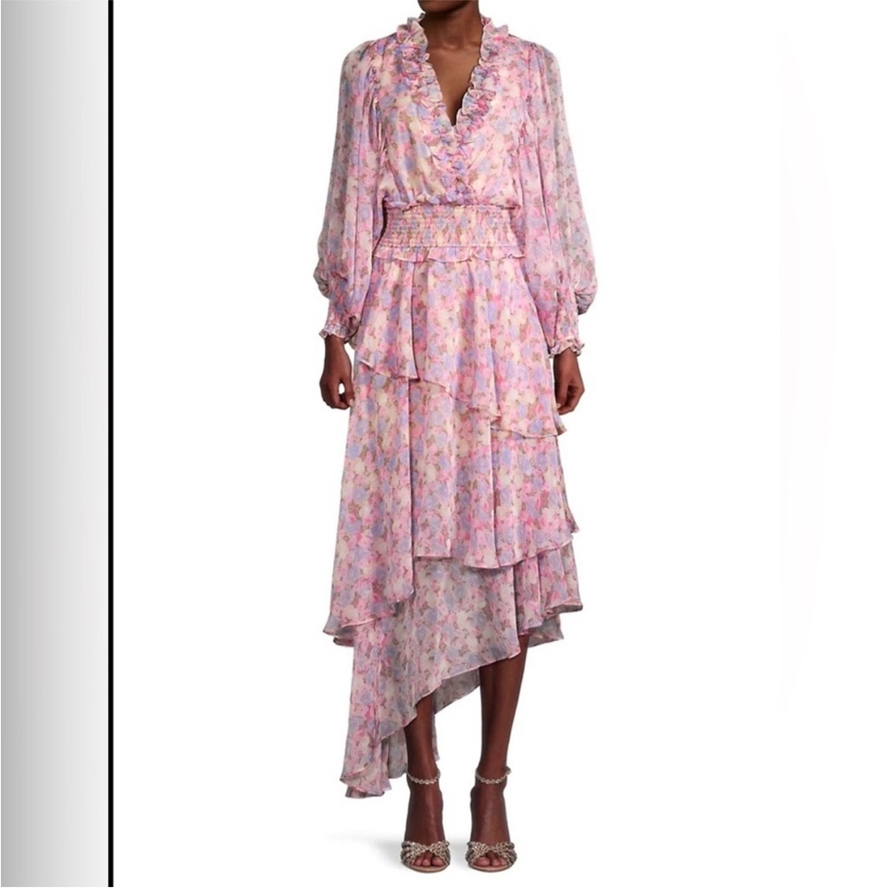 Elliatt Pink and Purple Floral Maxi Dress